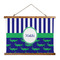 Alligators & Stripes Wall Hanging Tapestry - Wide (Personalized)