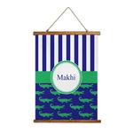 Alligators & Stripes Wall Hanging Tapestry - Tall (Personalized)