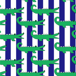 Alligators & Stripes Wallpaper & Surface Covering (Peel & Stick 24"x 24" Sample)