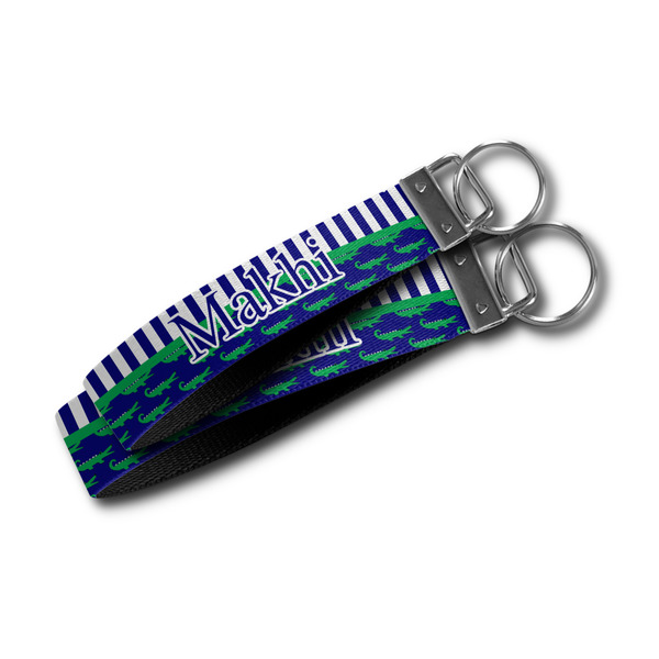 Alligators & Stripes Webbing Keychain FOBs - Size Comparison