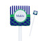 Alligators & Stripes Square Plastic Stir Sticks - Single Sided (Personalized)