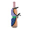 Alligators & Stripes Wine Bottle Apron - DETAIL WITH CLIP ON NECK