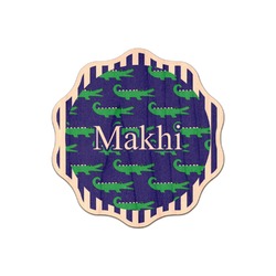 Alligators & Stripes Genuine Maple or Cherry Wood Sticker (Personalized)