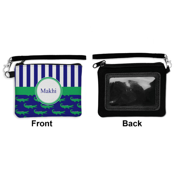 Alligators & Stripes Wristlet ID Cases - Front & Back