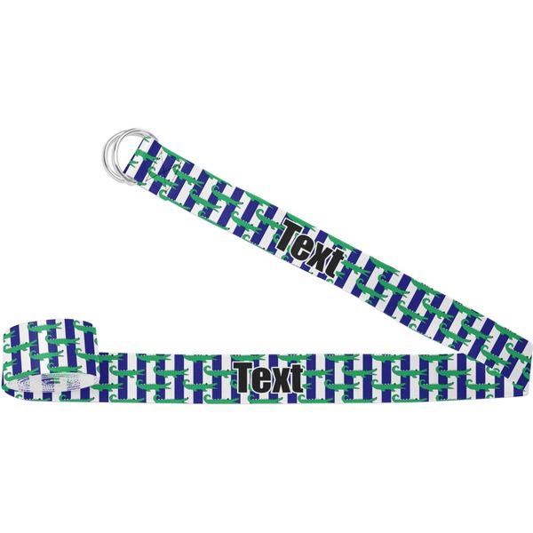 Custom Alligators & Stripes Yoga Strap (Personalized)