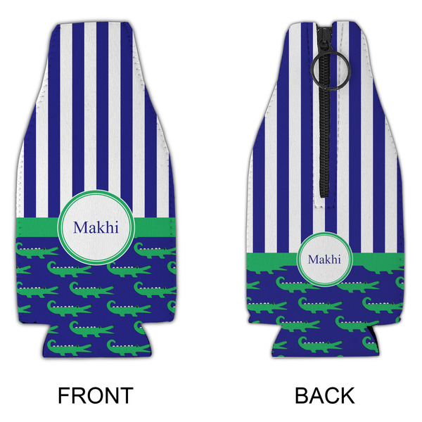 Alligators & Stripes Zipper Bottle Cooler - APPROVAL