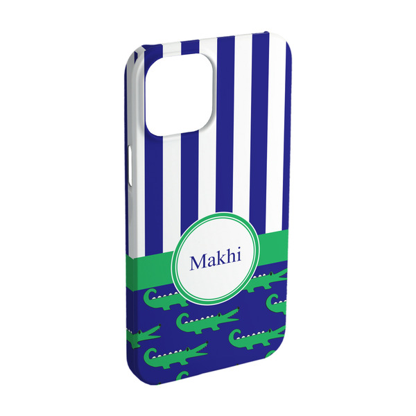 Custom Alligators & Stripes iPhone Case - Plastic - iPhone 15 Pro (Personalized)