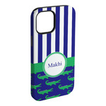 Alligators & Stripes iPhone Case - Rubber Lined (Personalized)