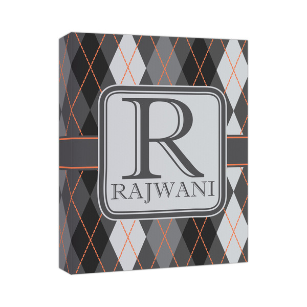 Custom Modern Chic Argyle Canvas Print - 11x14 (Personalized)