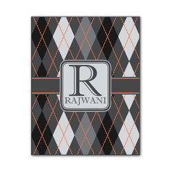 Modern Chic Argyle Wood Print - 11x14 (Personalized)