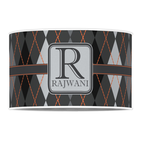 Modern Chic Argyle 12" Drum Lampshade - FRONT (Poly Film)