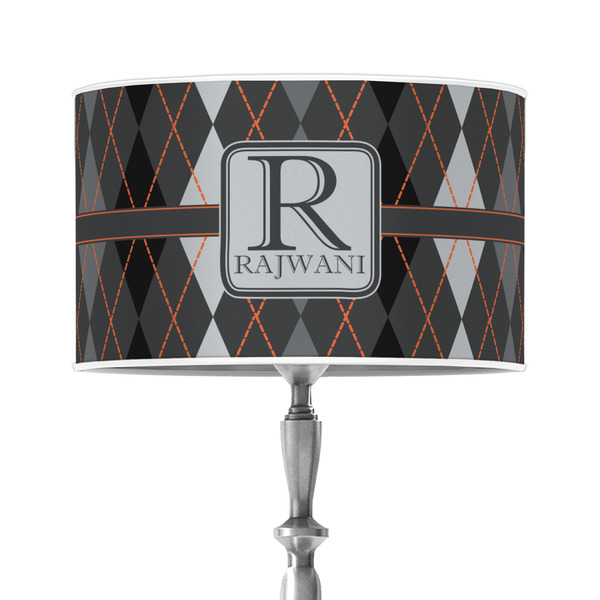 Custom Modern Chic Argyle 12" Drum Lamp Shade - Poly-film (Personalized)