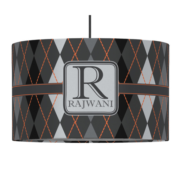Modern Chic Argyle 12" Drum Lampshade - PENDANT (Fabric)