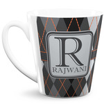 Modern Chic Argyle 12 Oz Latte Mug (Personalized)