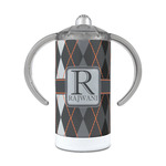 Modern Chic Argyle 12 oz Stainless Steel Sippy Cup (Personalized)