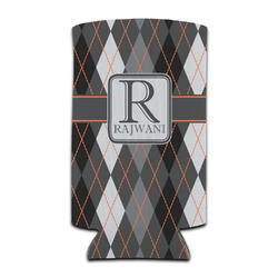 Modern Chic Argyle Can Cooler (tall 12 oz) (Personalized)