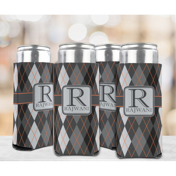 Modern Chic Argyle 12oz Tall Can Sleeve - Set of 4 - LIFESTYLE