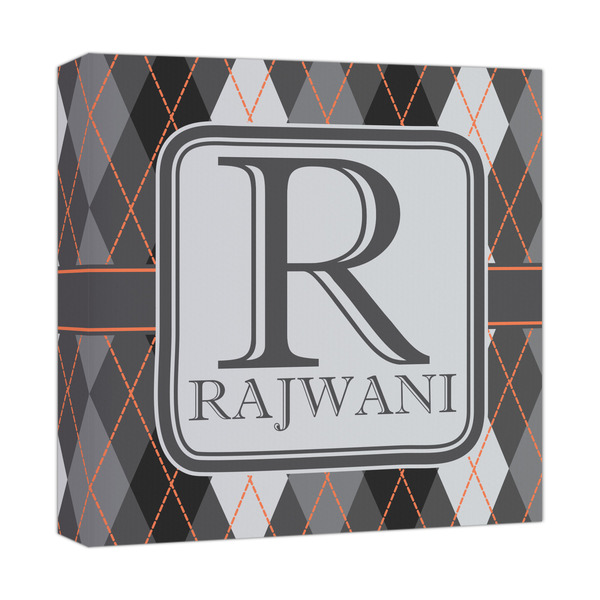 Custom Modern Chic Argyle Canvas Print - 12x12 (Personalized)