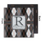 Modern Chic Argyle 12x12 Wood Print - Front & Back View