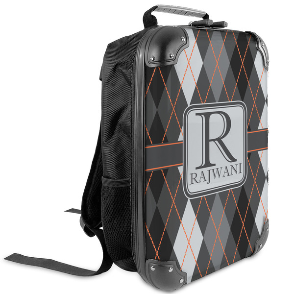 Custom Modern Chic Argyle Kids Hard Shell Backpack (Personalized)