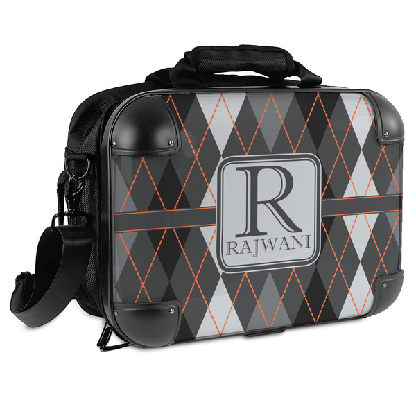 Custom Modern Chic Argyle Hard Shell Briefcase (Personalized)