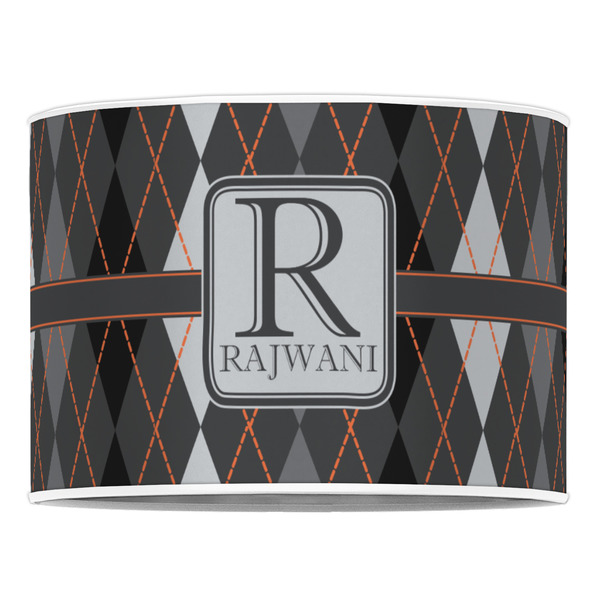 Modern Chic Argyle 16" Drum Lampshade - FRONT (Poly Film)