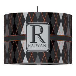 Modern Chic Argyle Drum Pendant Lamp (Personalized)