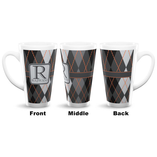 Modern Chic Argyle 16 Oz Latte Mug - Approval