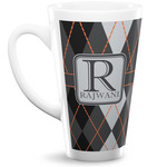 Modern Chic Argyle 16 Oz Latte Mug (Personalized)