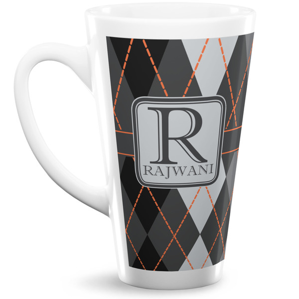 Custom Modern Chic Argyle Latte Mug (Personalized)