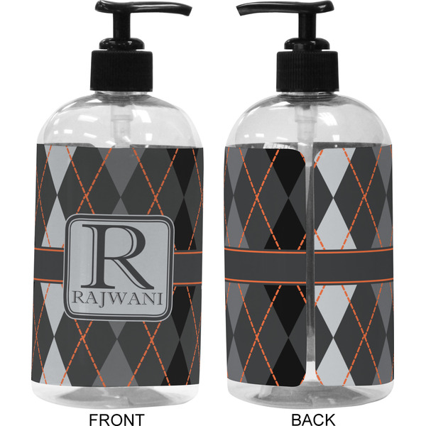 Modern Chic Argyle 16 oz Plastic Liquid Dispenser (Approval)