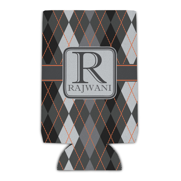 Custom Modern Chic Argyle Can Cooler (Personalized)