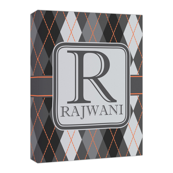Custom Modern Chic Argyle Canvas Print - 16x20 (Personalized)