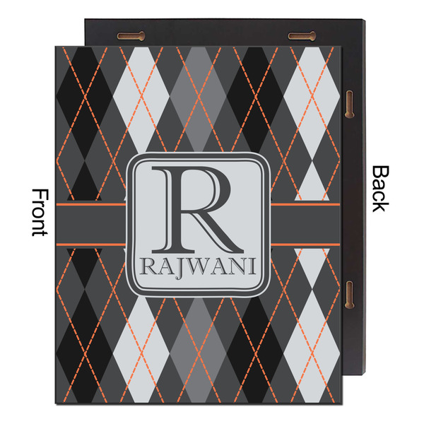 Modern Chic Argyle 16x20 Wood Print - Front & Back View