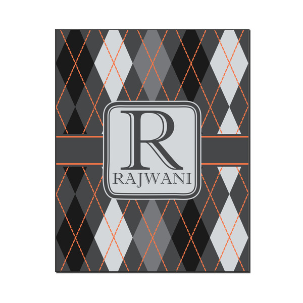 Custom Modern Chic Argyle Wood Print - 16x20 (Personalized)