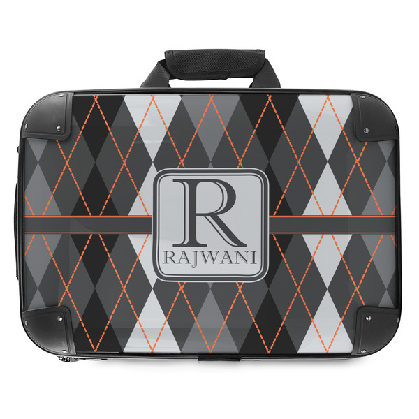 Custom Modern Chic Argyle Hard Shell Briefcase - 18" (Personalized)