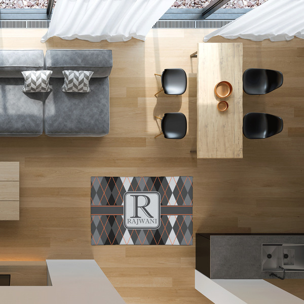 Modern Chic Argyle 2'x3' Indoor Area Rugs - IN CONTEXT