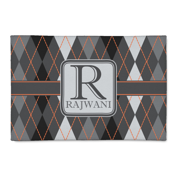 Custom Modern Chic Argyle 2' x 3' Patio Rug (Personalized)