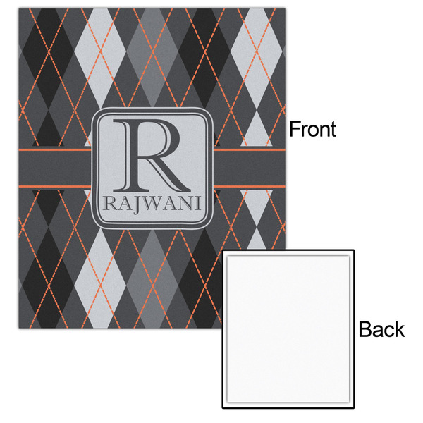 Modern Chic Argyle 20x24 - Matte Poster - Front & Back