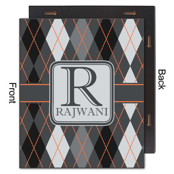 Modern Chic Argyle 20x24 Wood Print - Front & Back View