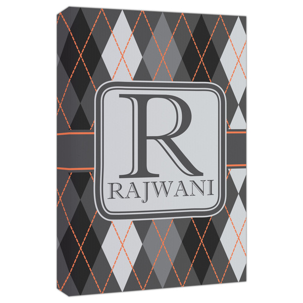 Custom Modern Chic Argyle Canvas Print - 20x30 (Personalized)