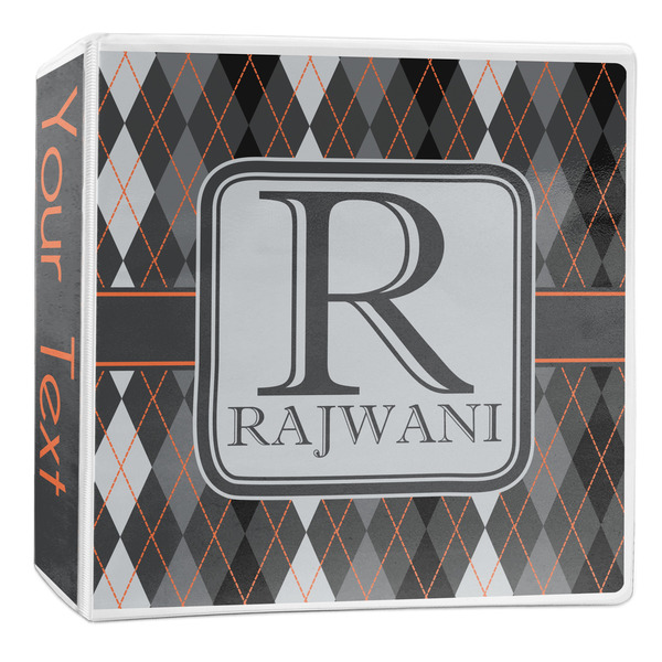 Custom Modern Chic Argyle 3-Ring Binder - 2 inch (Personalized)