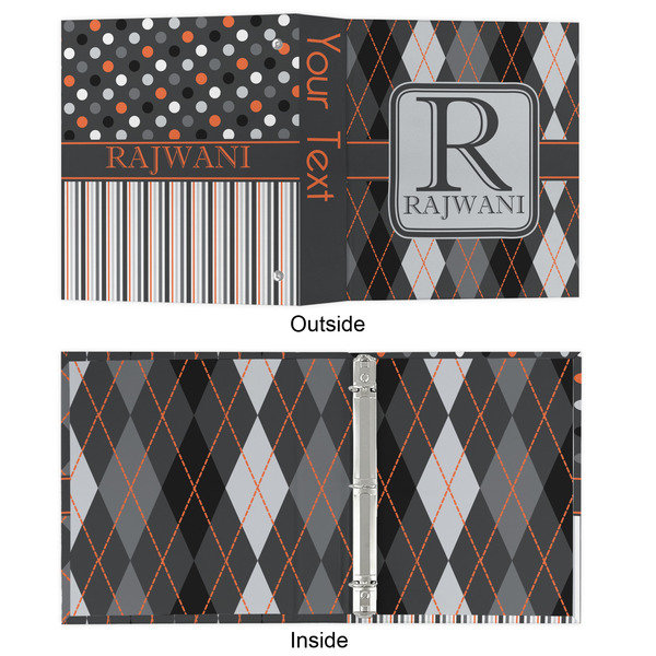 Modern Chic Argyle 3 Ring Binders - Full Wrap - 1" - APPROVAL