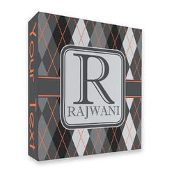 Modern Chic Argyle 3 Ring Binder - Full Wrap (Personalized)