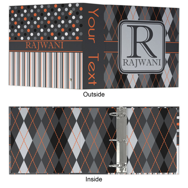 Modern Chic Argyle 3 Ring Binders - Full Wrap - 3" - APPROVAL