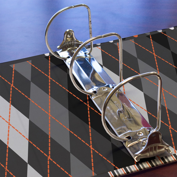 Modern Chic Argyle 3 Ring Binders - Full Wrap - 3" - DETAIL