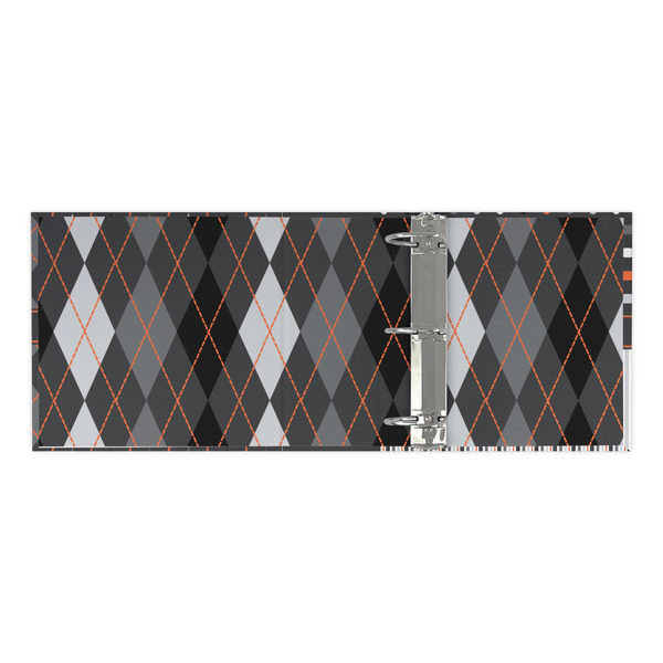 Modern Chic Argyle 3 Ring Binders - Full Wrap - 3" - OPEN INSIDE