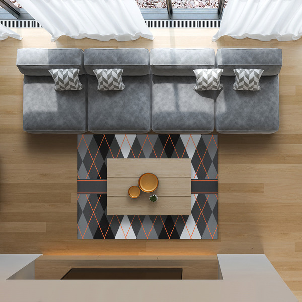 Modern Chic Argyle 5'x7' Indoor Area Rugs - IN CONTEXT