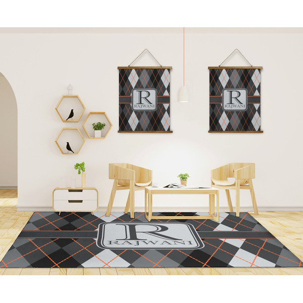 Modern Chic Argyle 8'x10' Indoor Area Rugs - IN CONTEXT