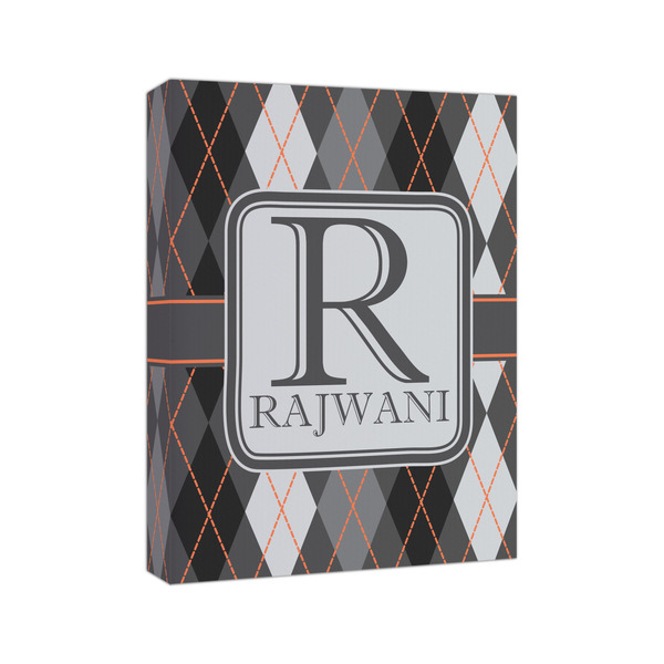 Modern Chic Argyle 8x10 - Canvas Print - Angled View